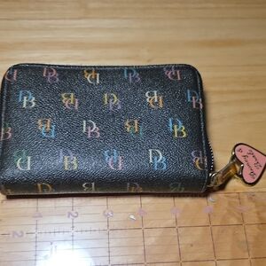 Dooney & Bourke Black Wallet with Multicolor Logo